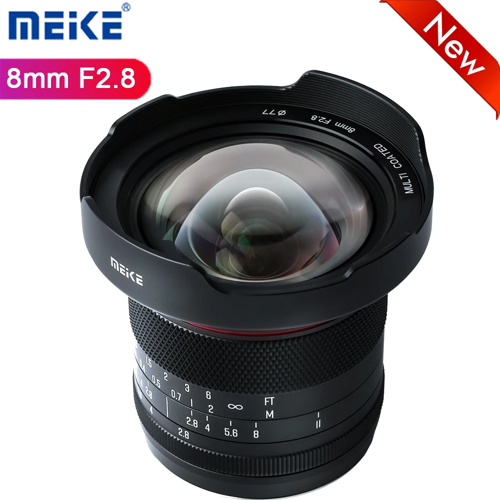 

Meike 8mm F2.8 Prime Ultra-wide Zero Distortion Lens Manual Focus for Micro 4/3 M43 Panasonic Lumix Olympus Cameras GH4 GH5 GH6