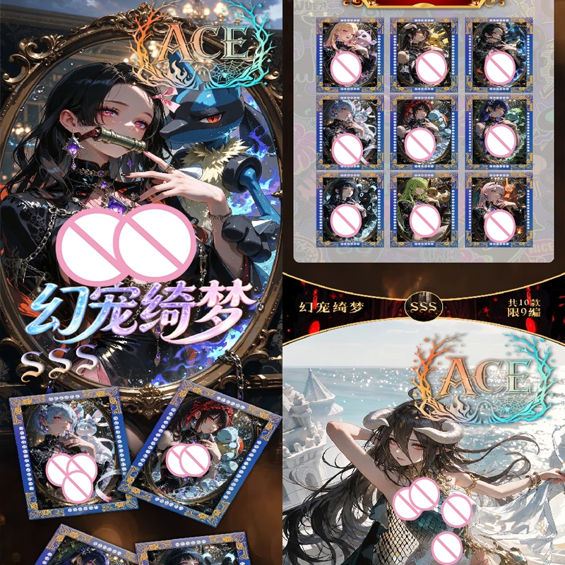 ACE Metal Full-Diamond Chip Smart Card Gilded Luxury Finish 40+ Anime Character Collection Gift