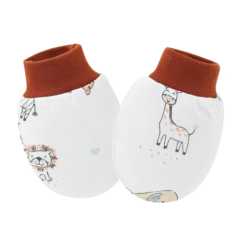 6 Paare/los Neugeborenen Handschuhe Weiche Baumwolle Anti-Scratch Handschuhe Schutz Gesicht Baby Junge Fäustlinge Cartoon Gedruckt Mädchen Infant Liefert – Detail 5