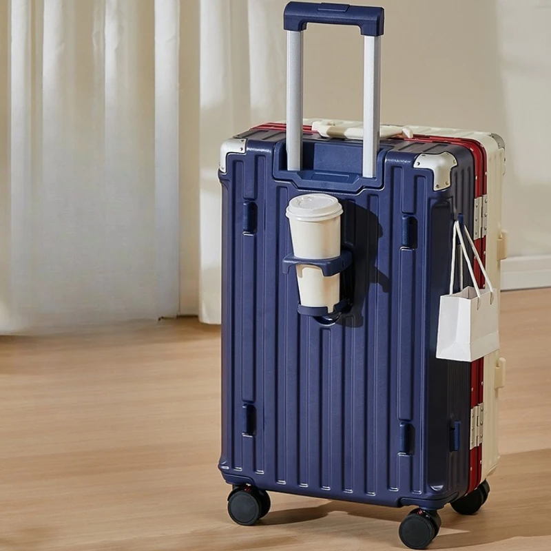 

Business Zippered Suitcase Student Travel Spinner Hardshell Aluminum Frame Silent Wheels TSA Combination Lock Lightweight