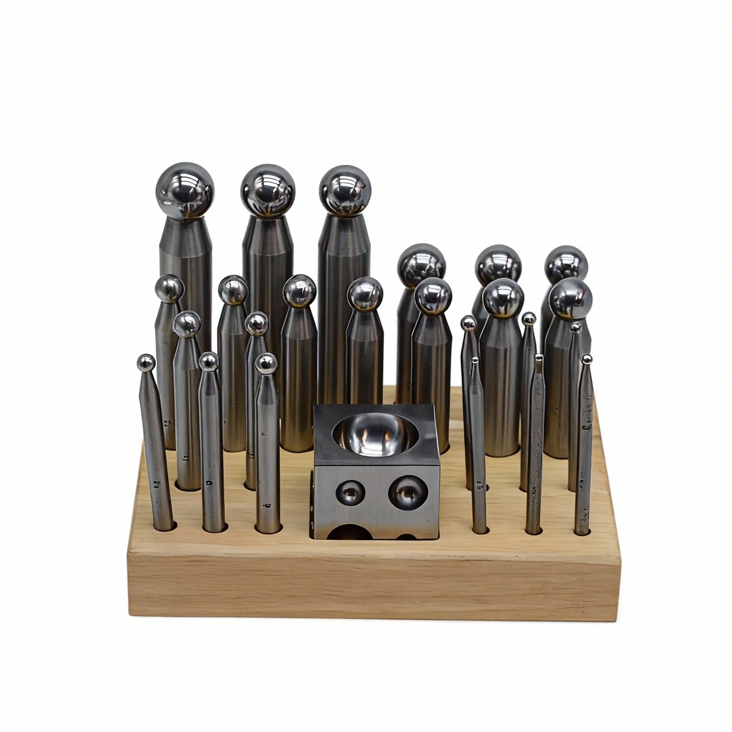 Dapping Block And Punch Set Jewelry Doming - 25pcs Steel Dapping Block Punch Set