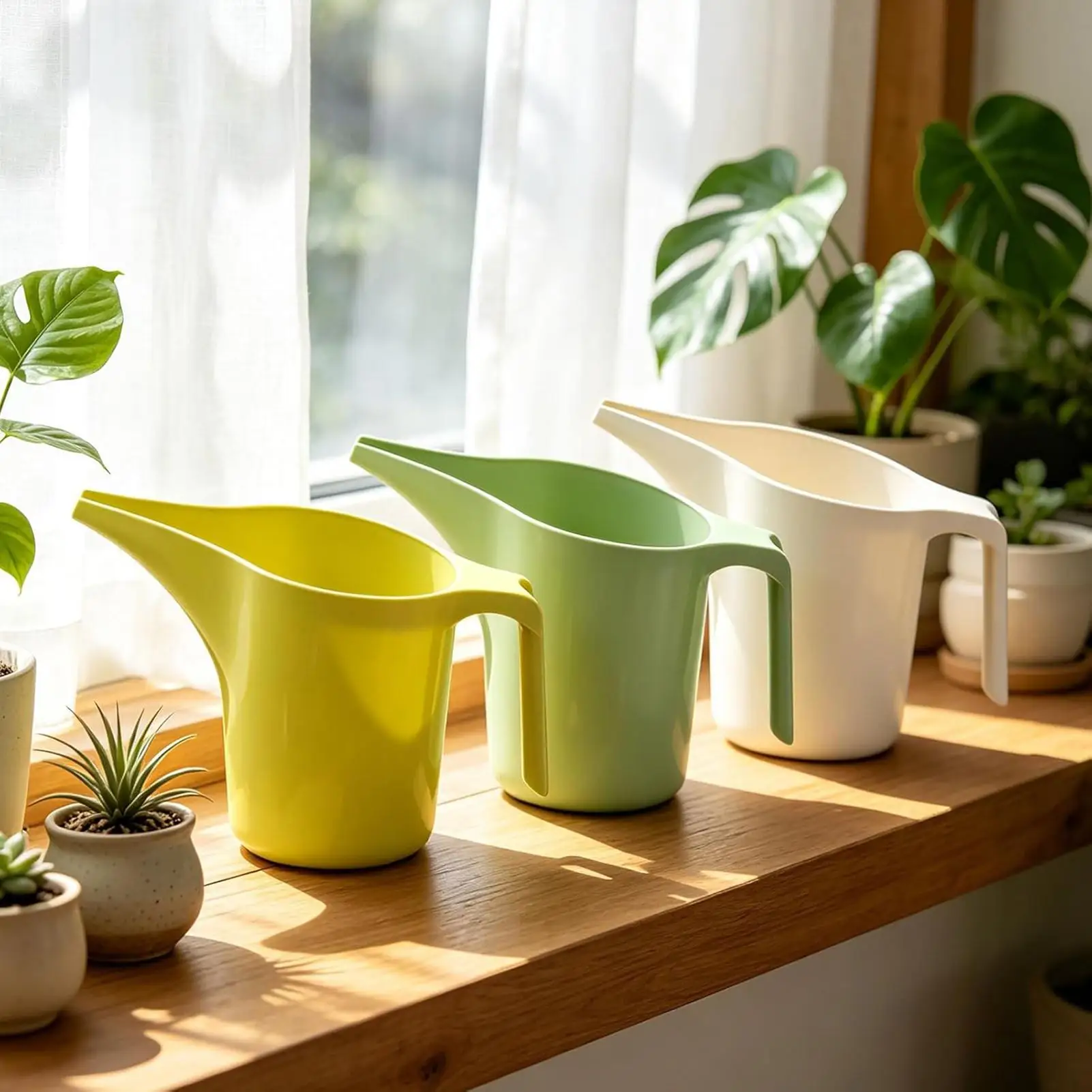 Plant Watering Long Spout Watering Can 1L Thickened Plastic Indoor Outdoor Water Pot For Flowers Home Garden Plants Watering Can