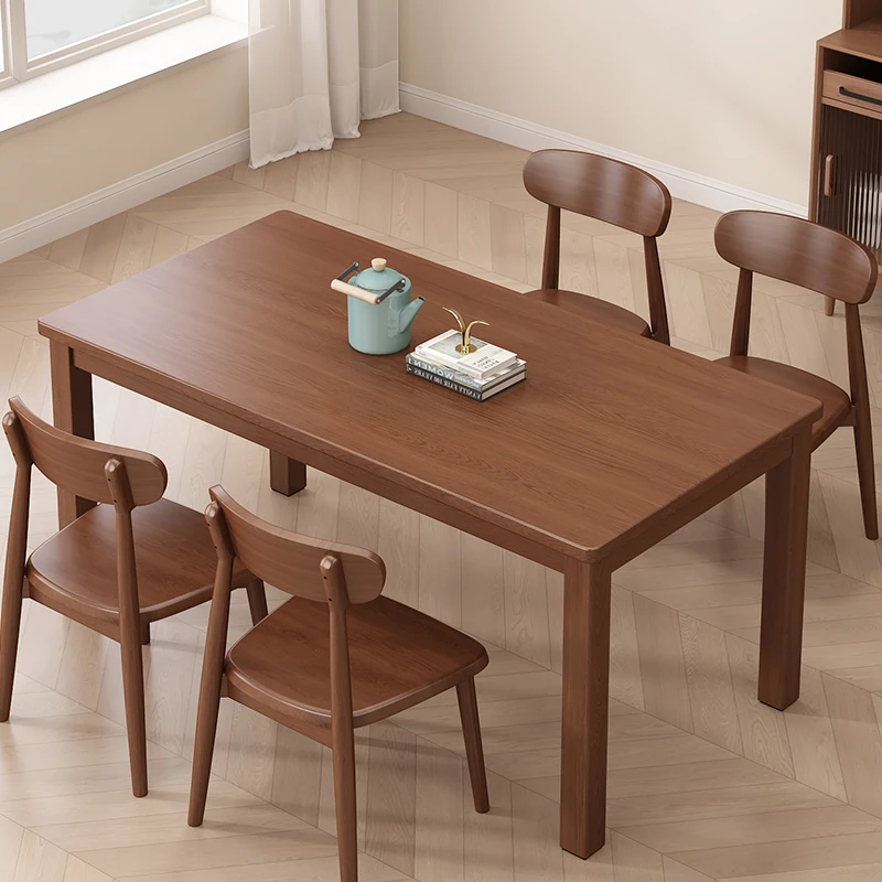 

Modern Wood Dining Table Mobile Restaurant Luxury Gaming Living Room Dining Table Lounge Mahjong Mesas De Jantar Home Furniture