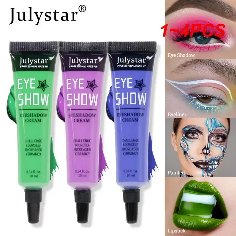 Heallor 1 ~ 4 STKS Oogschaduw Crème Langdurige Matte Cosmetische Oogschaduw Basiscrème Waterdichte Vloeibare Oogschaduw Hoge Pigment Gemakkelijk T