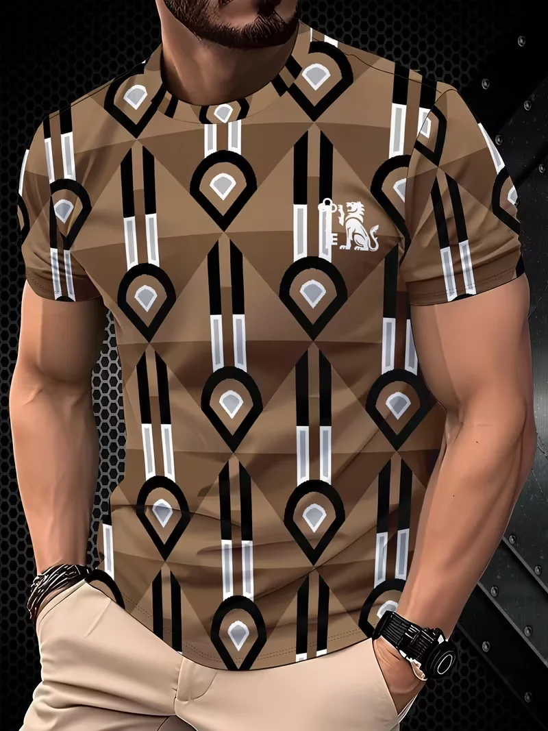 Mens T-shirt pink base stacked vintage text number slogan layered letter graphic print short sleeve crew neck casual street top