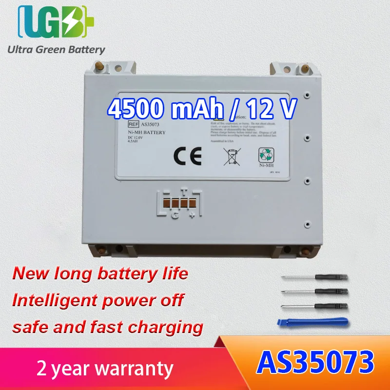 

UGB New AS35073 Battery For Alpha Ni-MH Battery RER AS35073 For ALARIS Medley 8000/8100 Medical Safety System 12V 4.5Ah