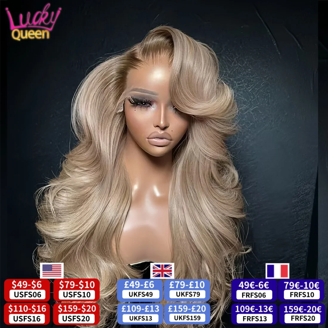 Ombre Blonde 13X4 Прозрачный парик