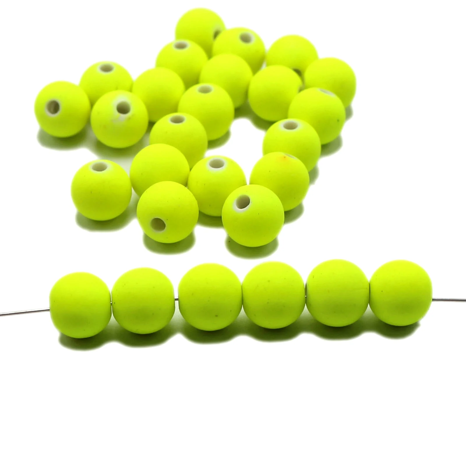 200 Mixed Matte Fluorescent Neon Beads Acrylic Round Beads 8mm(0.32\