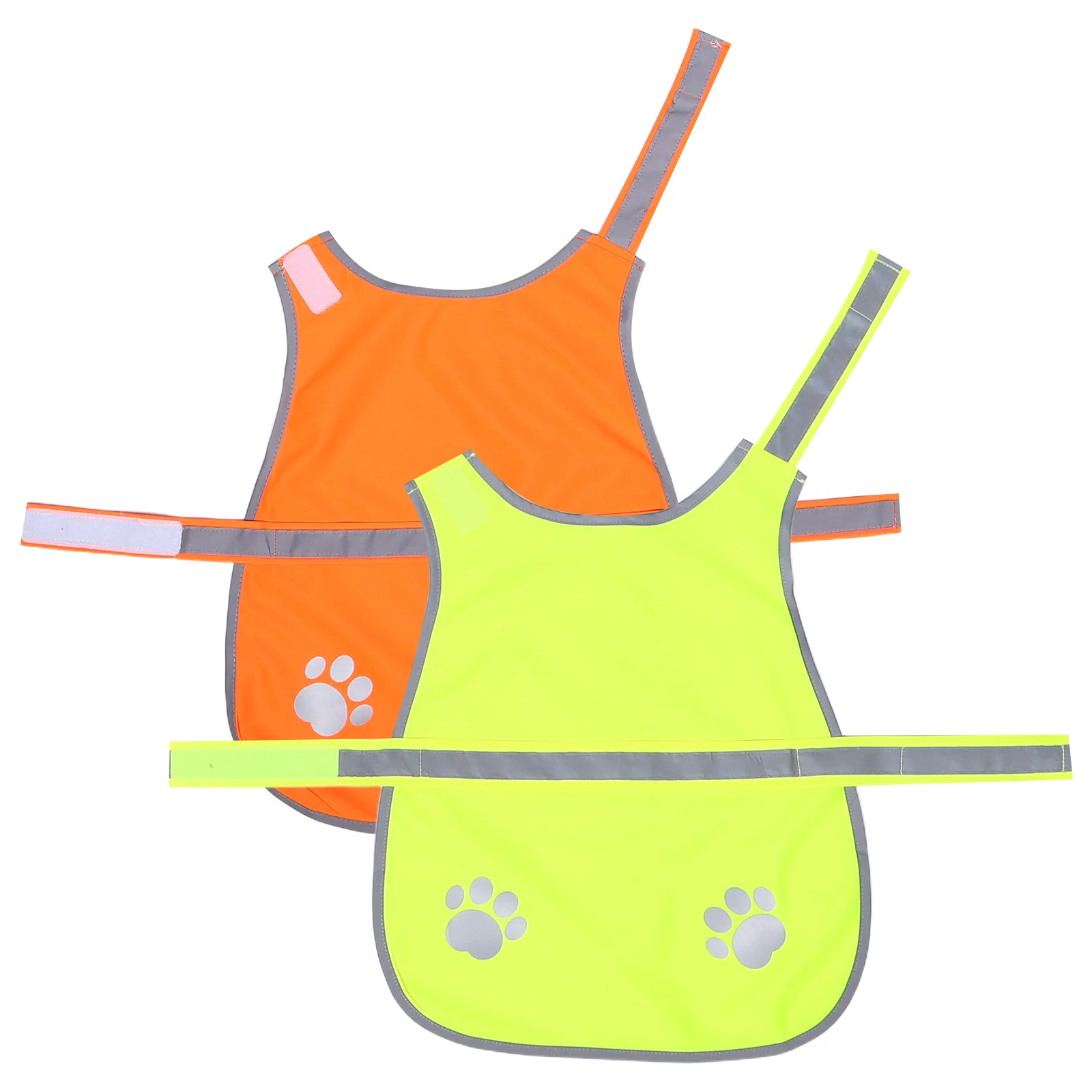 

2pcs Reflective Dog Safety Vest High Visibility Fluorescent Pet Jacket For Night Walking Breathable Waterproof Small Dogs