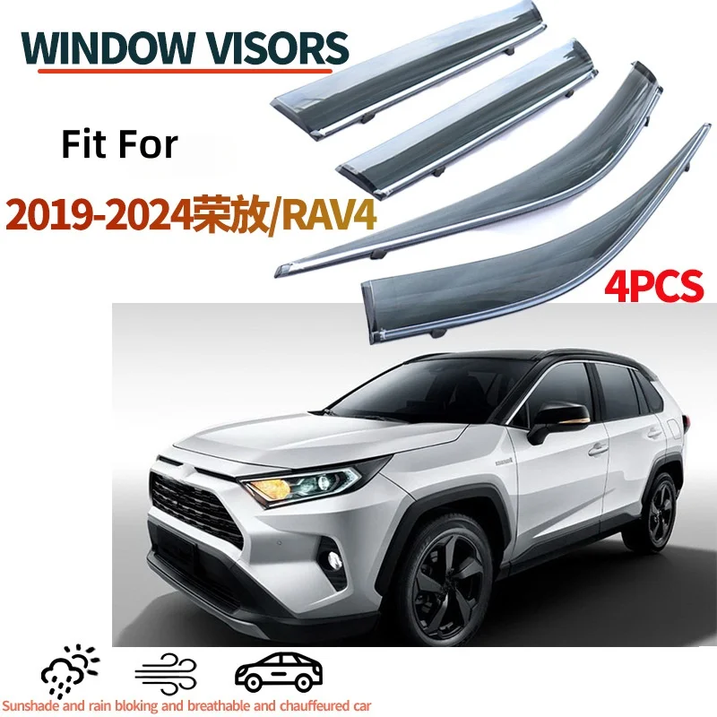 

Door Visor Vent Shades Ventvisor For TOYOTA CORLOLLA 2003-2008 Wind Deflectors Visors Rain Guard Outer Trim Chrome Accessories