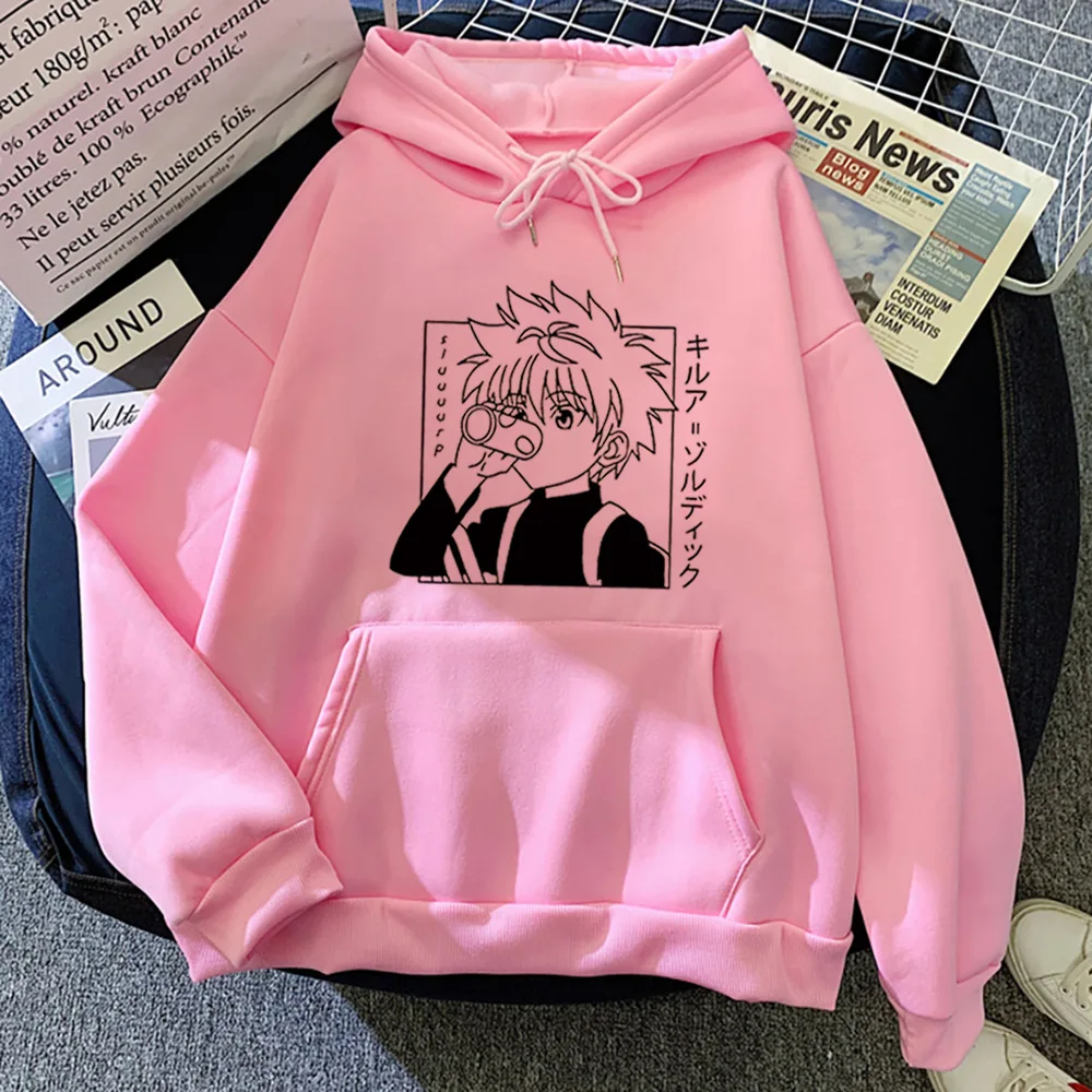 Bluza z kapturem Hunter X Hunter Anime Kurapika Męska Damska Nadruk Unisex Streetwear Hip Hop Styl Jesień Zima Ubrania Męskie