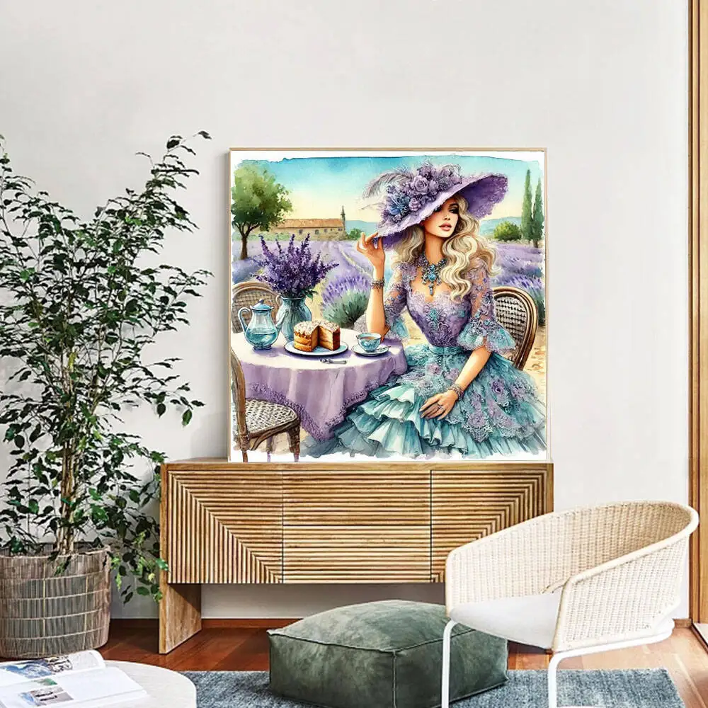 Huacan 2025 مجموعة جديدة لوحات الماس دولفين السماء الماس التطريز البحر الغروب فسيفساء لوحات الديكور الفنية