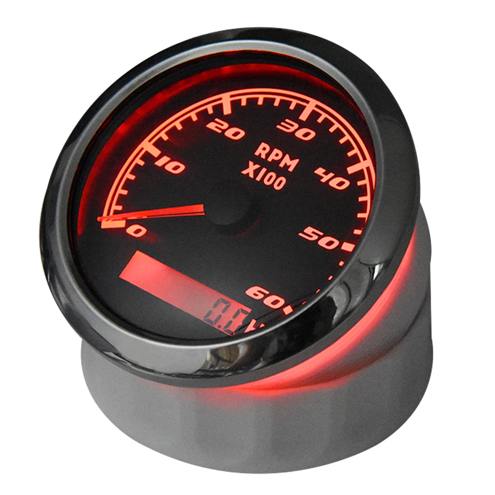 HD Tachometer Tacho Gauge 85MM With LCD Hourmeter Tacho Sensor M16 M18 Gasoline Diesel Engine Digital Tacho Meter outboard motor