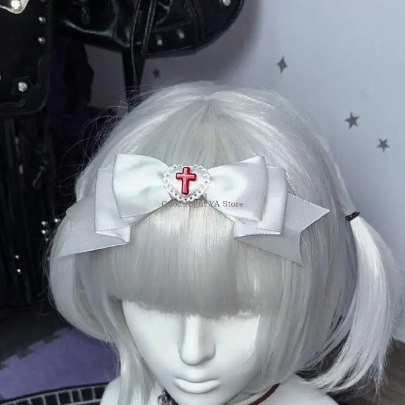 1PC Delicate Heart Bows Hair Clip Hair Decors Complements Various Fashion Styles