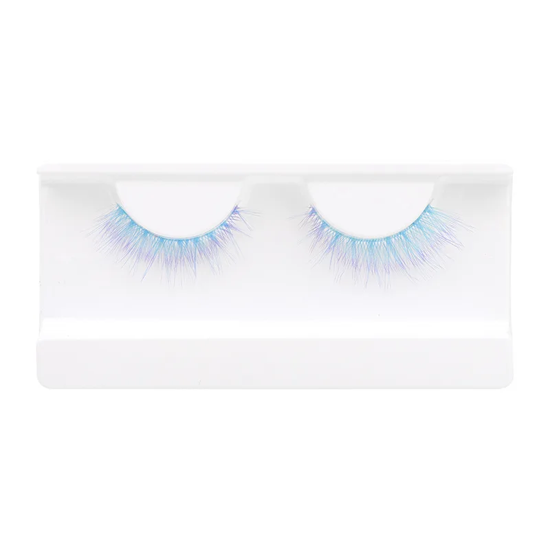 3d colorido sintético cílios postiços gradiente brilhante cílios decorativos 1 par por pacote beleza saúde maquiagem acessórios