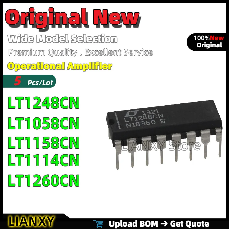 

5pcs DIP-16 LT1248CN LT1058CN LT1158CN LT1114CN LT1260CN Operational Amplifier New Original