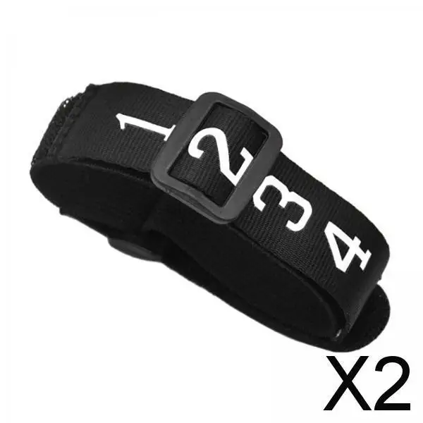 

2x Professional Football Numbered Wrist Down Indicator, Black Sliding Side Clip, Premium Official Football Referee Gear