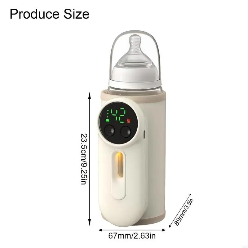 

54DF Rechargeable Digital Baby Milk Bottle Warmer Sleeve for Travel Quick Heating