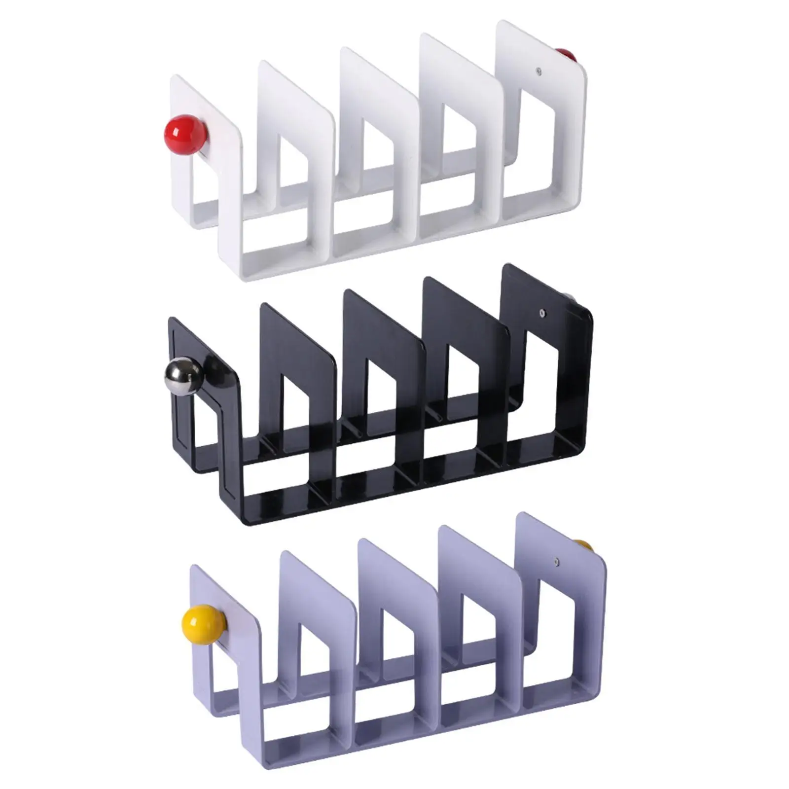 Desk Bookshelf Stand Rack Book Support Decoration Book Stopper Acrylic Bookend for Envelopes Mails Recipe Document Vinyl Records