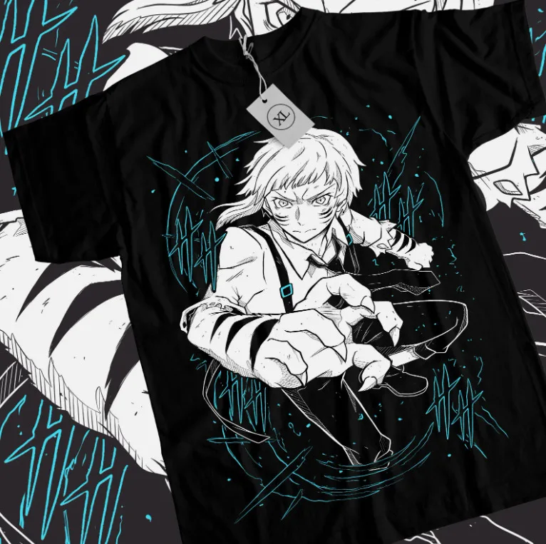 

Bungou Stray Dogs T-Shirt,Dazai,Chuuya,Nakajima Atsushi,Akutagawa Shirt All Size