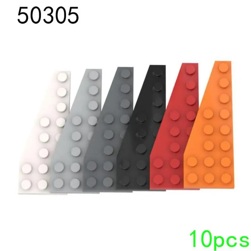 10PCS MOC 3x8 Size Left Wedge Plate Building Block Compatible 50305 Puzzle Assemble Kids Toys DIY Construction Sets