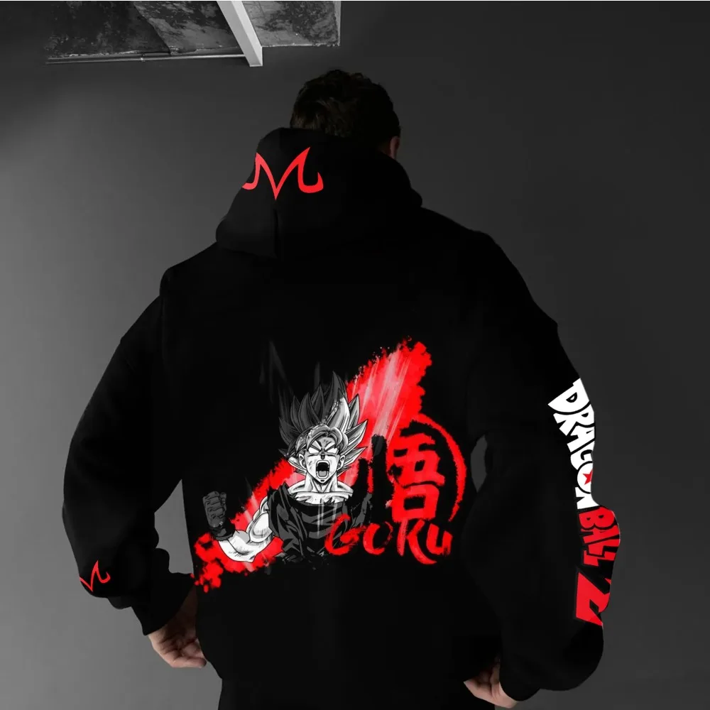 Anime dragon ball 2025 outono inverno hoodie harajuku streetwear masculino vintage oversized hoodie feminino solto manga longa topo unisex