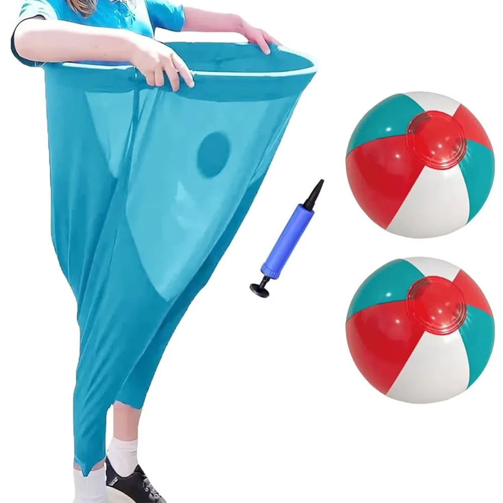 ชุดเกมยิงลูกบอลยักษ์กลางแจ้ง Creative Granny Pants พร้อมลูกบอลเด้งดึ๋งและปั๊มลม เกมโยนกลางแจ้งขนาดใหญ่ เนื้อผ้านุ่ม ระบายอากาศได้ดี