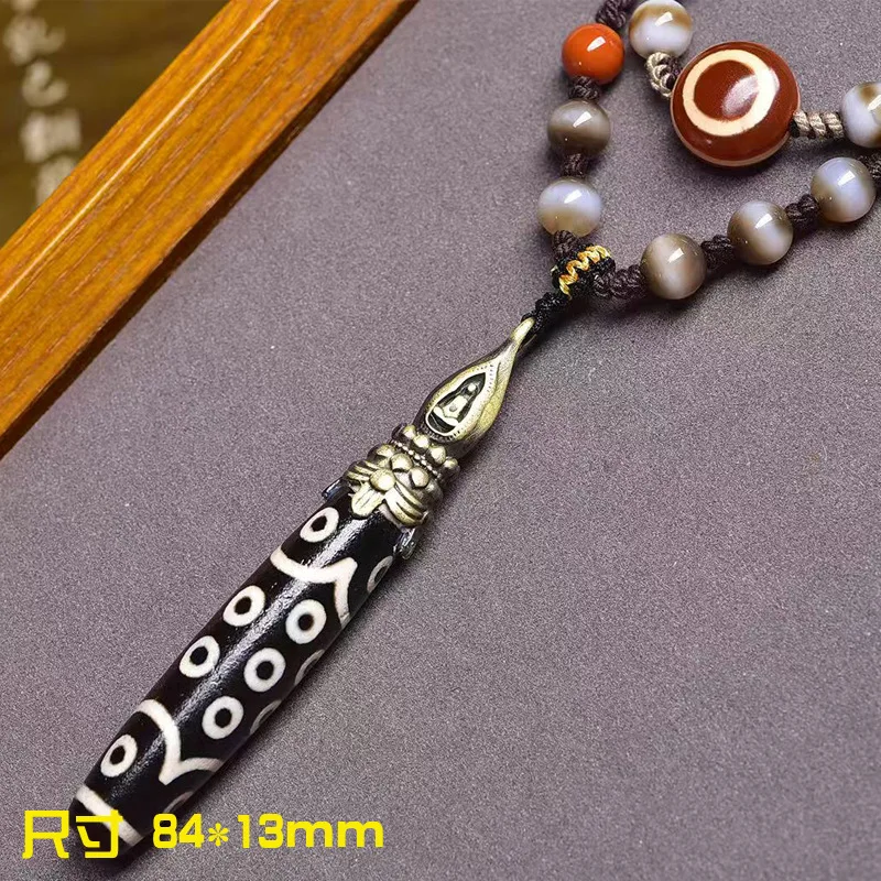 عشرين عيون Dzi قلادة سترة سلسلة قابل للتعديل عين الأغنام الطب خط حبة العقيق التبعي