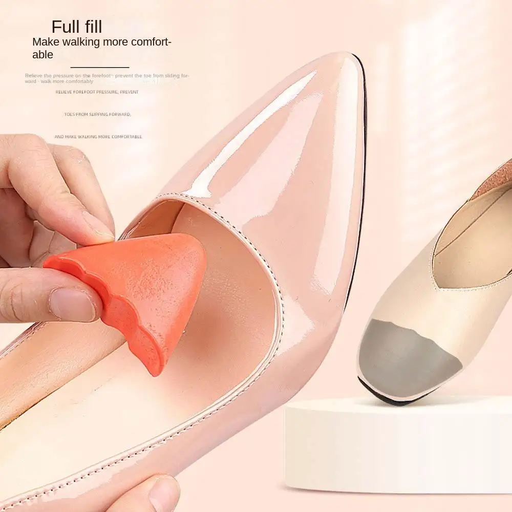 Foot Blister Relief Shoe Head Cushion Pads Toe Stopper Comfort Padding Shoe Head Toe Stopper Pointed Round Shape Anti-Pain