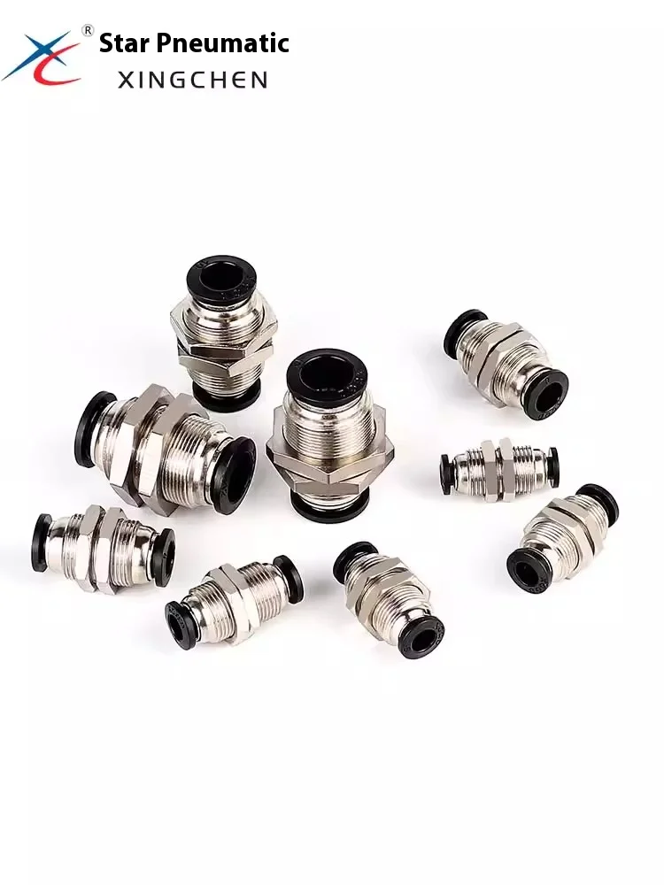 Xingchen Пневматический быстроразъемный разъем, перегородка через пластину PM4 PM6 PM8 PM10 PM12