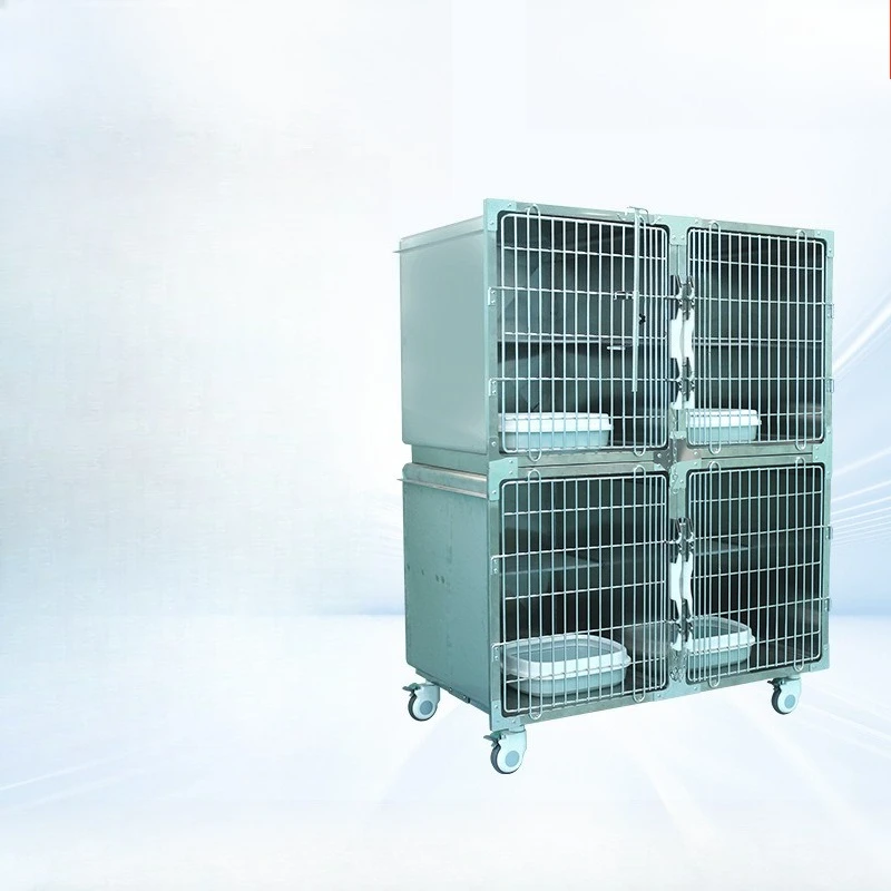 Home Pet Store Foster Cage Pet Hospital Inpatient Cage 304 Stainless Steel Infusion Atomized Oxygen Dog Cage