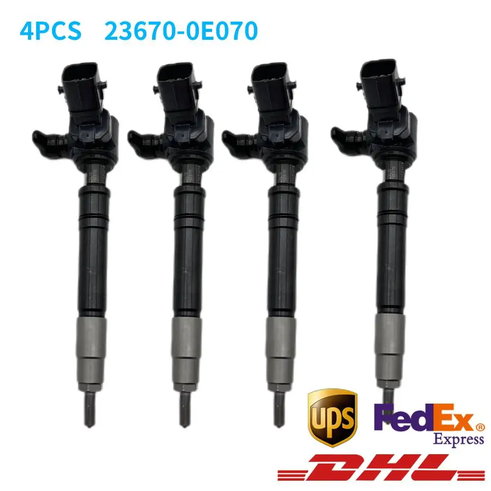 

4X новая топливная форсунка 23670-0E070 23670-09460 для Toyota Hiace Hilux 2.5D 2KD-FTV 2GD