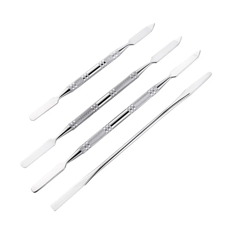 Single ou Dual Heads Maquiagem Espátula, Aço Inoxidável Mixing Stick, Foundation Cream Mixing Tool, Maquiagem Cosmética Ferramenta