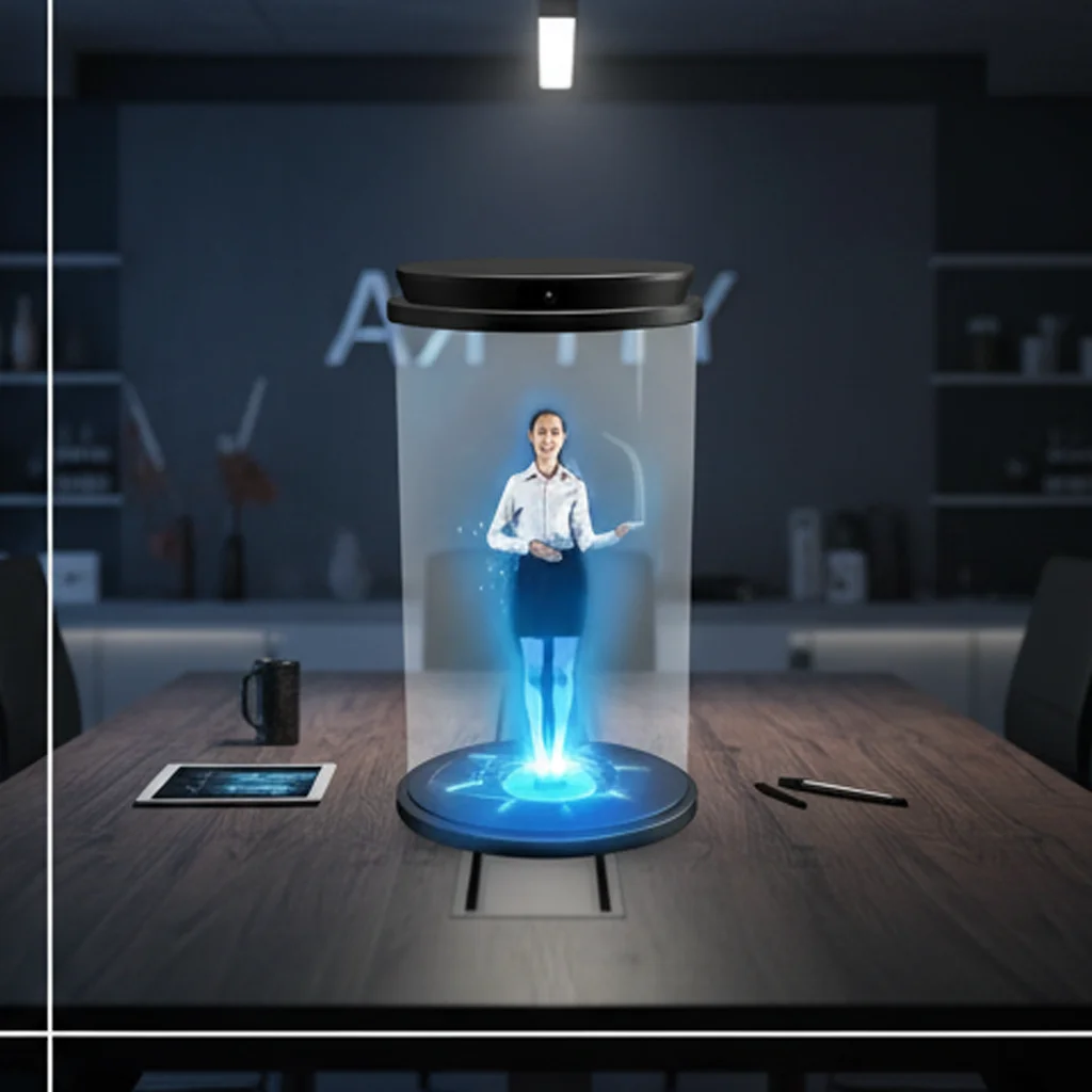 3D Holographic Cylinder Holotube Display Interactive Holograms for Indoor Education Use OEM 1920x1080 Resolution 1 Year Warranty