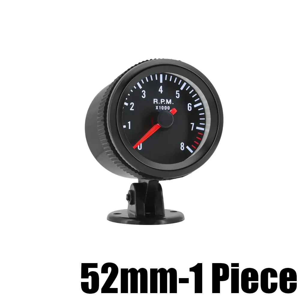 

Auto Accessories Universal Car 8K 12V Tachometer For 1-8 Cylinders Engine 52mm 8000 RPM White LED Speedmeter with Gauge Holder