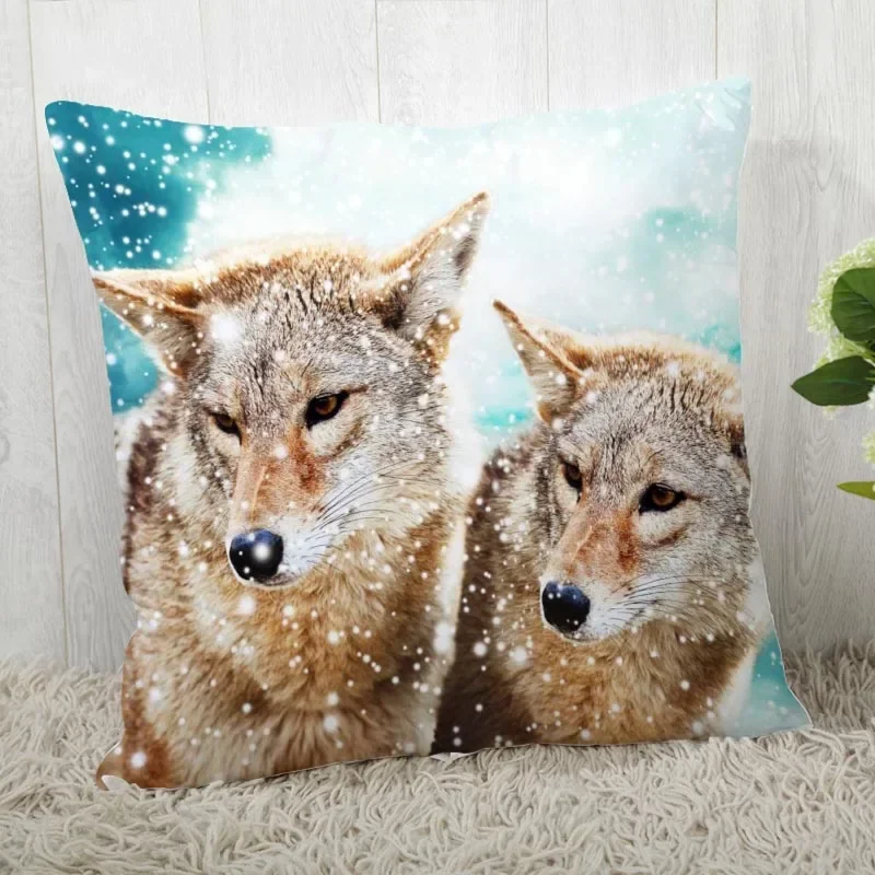 Pillowcase Wolf Pattern Wedding  Animal