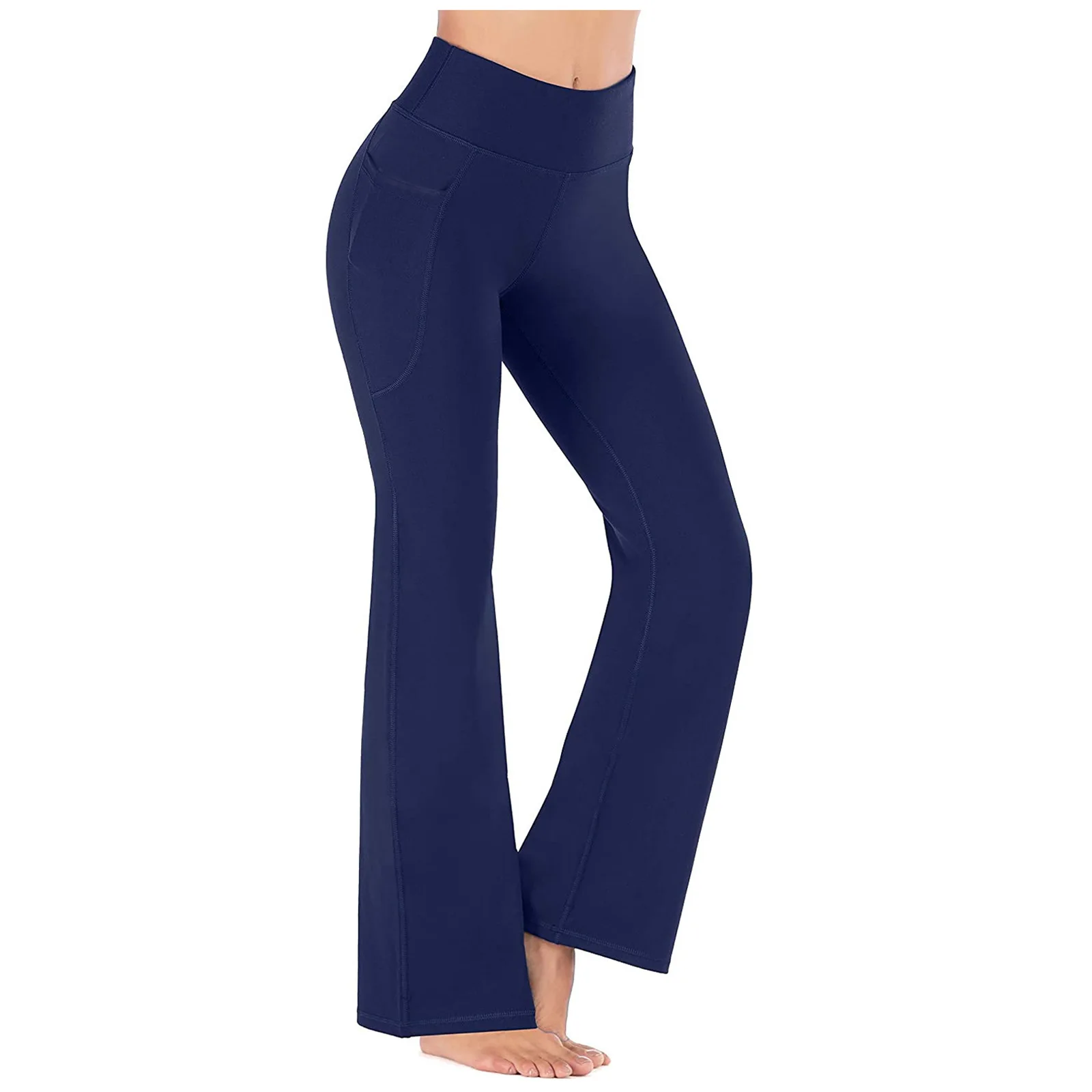 Flare Yoga Pants High Waist Stretch Bootcut Leggings Slim Fit Running Sports Trousers Women Casual Bell Bottom Pants