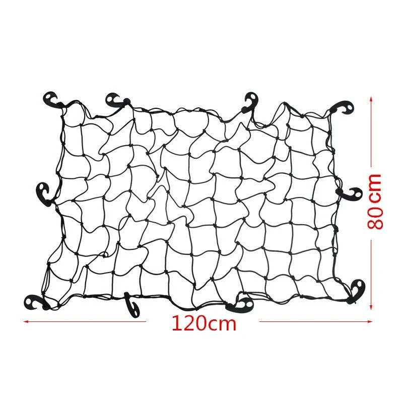 Car off-road vehicle net cover 120 * 80cm luggage net Car roof elastic net rope net cover Roof storage fixed prevent falling off