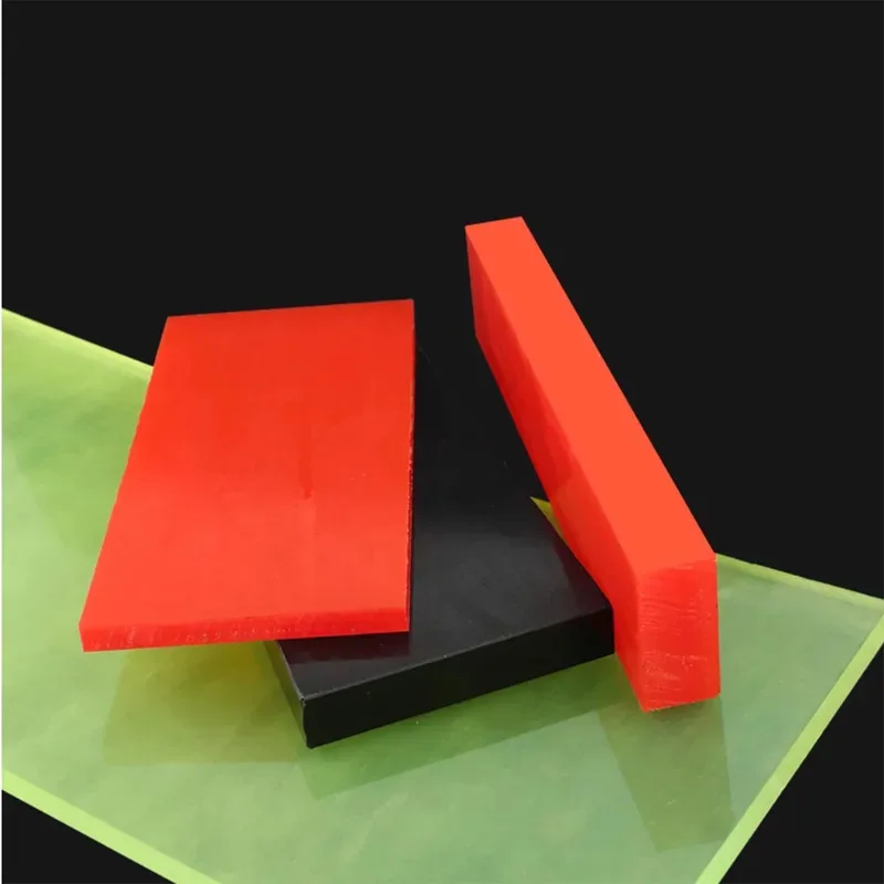 

High Elasticity PU Sheet Red Black Color Wear Resistant Polyurethane Board For Shock Absorption 2-20mm