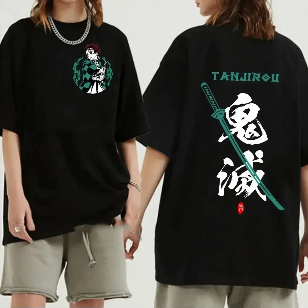 2026 Neues Japanisches Anime Demon Slayer Grafik-Print Herren T-Shirt Mode O-Ausschnitt Bedrucktes T-Shirt Damen T-Shirt Oberteile