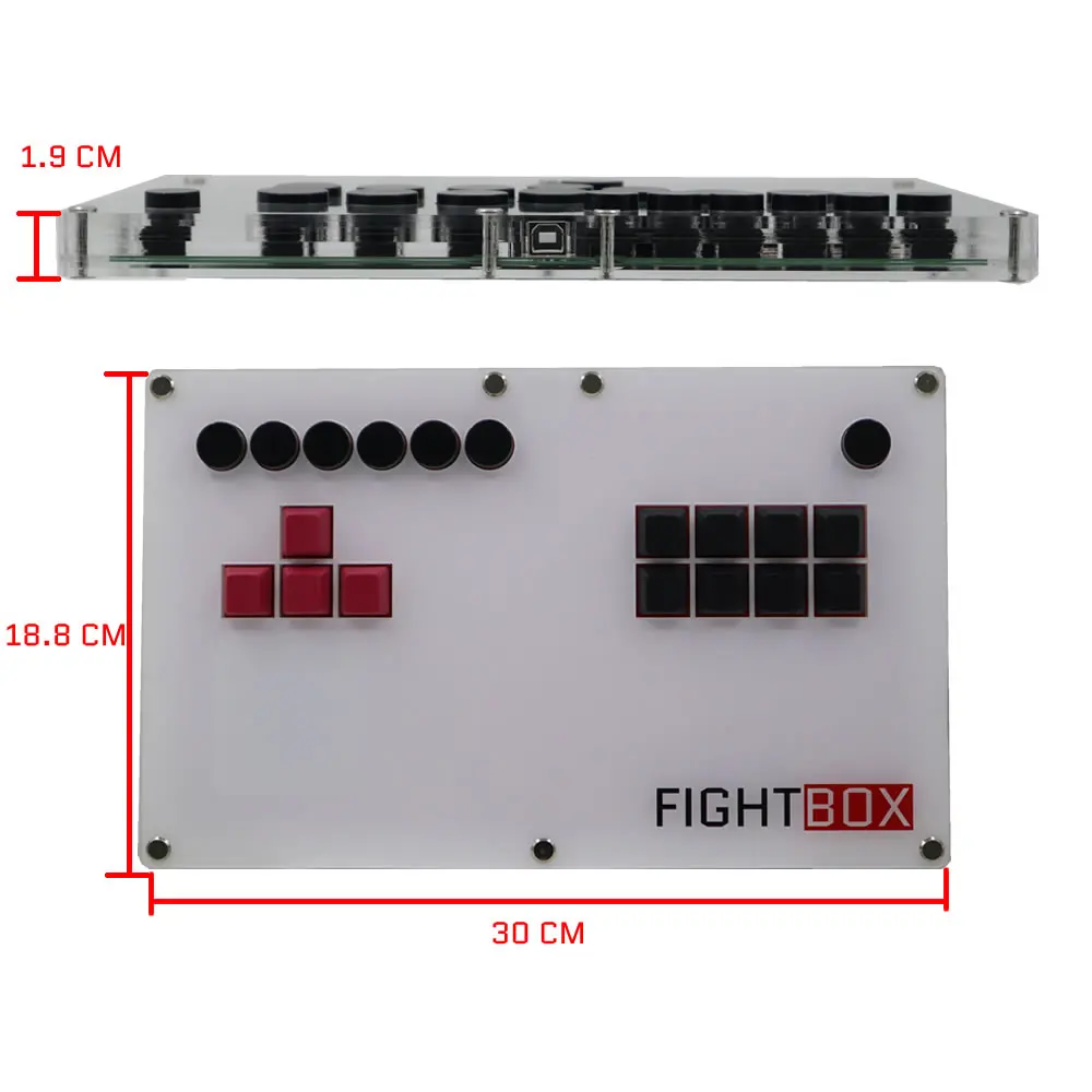 B5-PC teclado mecánico ultrafino estilo Mixbox Arcade Joystick Fight Stick controlador de juego para PC USB intercambiable en caliente Cherry MX DIY