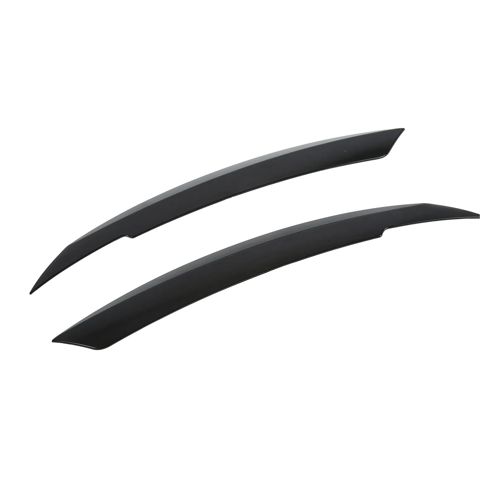 Car Headlight Eyebrow Eyelid Cover Trim Glossy Black Replacement for MK6  NCS 2010‑2018 Front Headlight Eyebrow