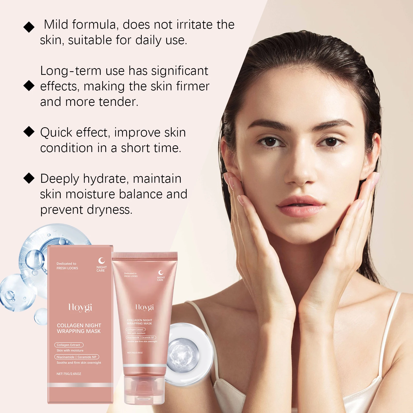 75g Kolagenowa Maska Nocna Uję – Ceramide Moisturizer recenzja i cena