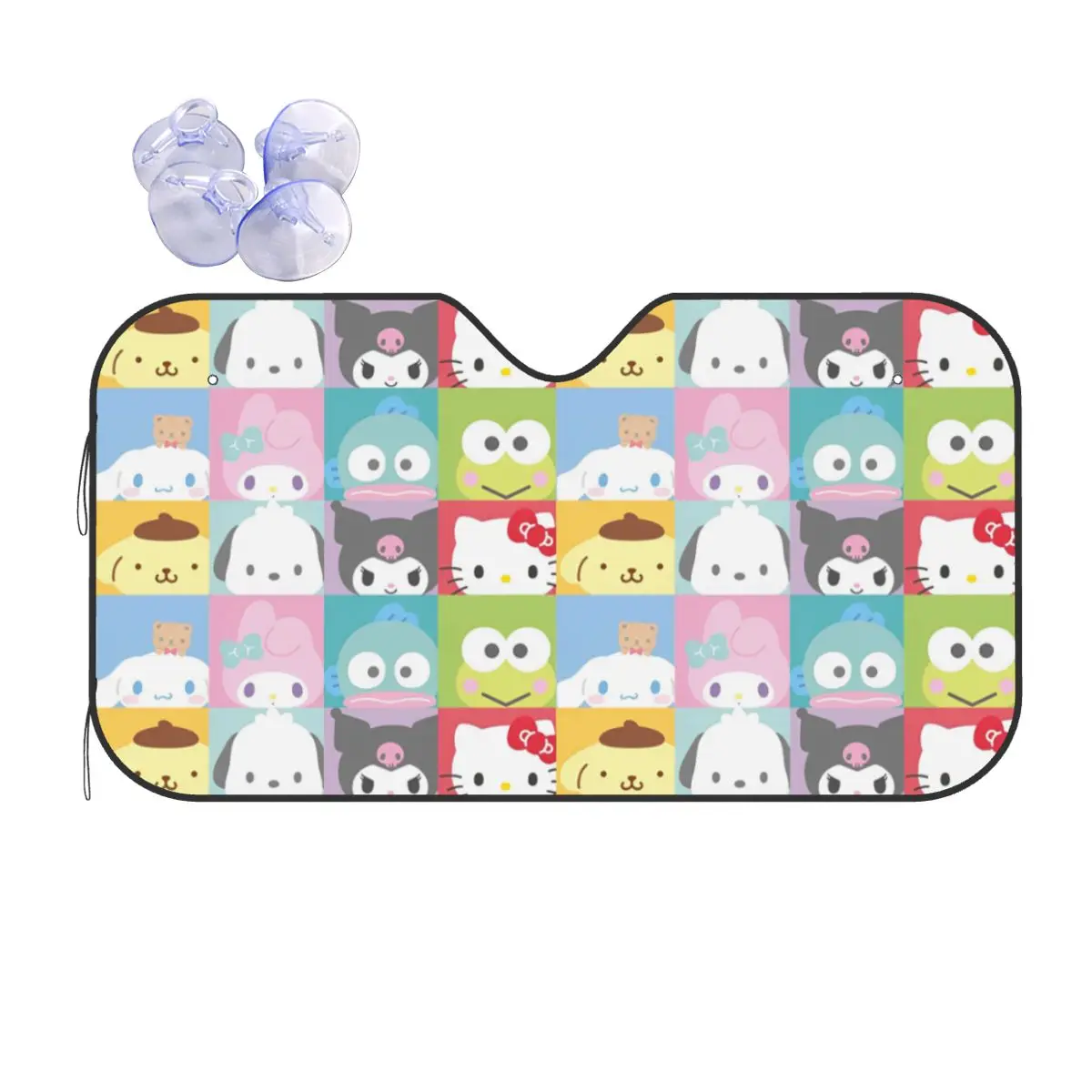 

Hello Kitty Family Sunshade Windscreen Melody Kuromi Purin Pochacco Cover Front Block Window Sun Visor Blinds Sun Shade Protect
