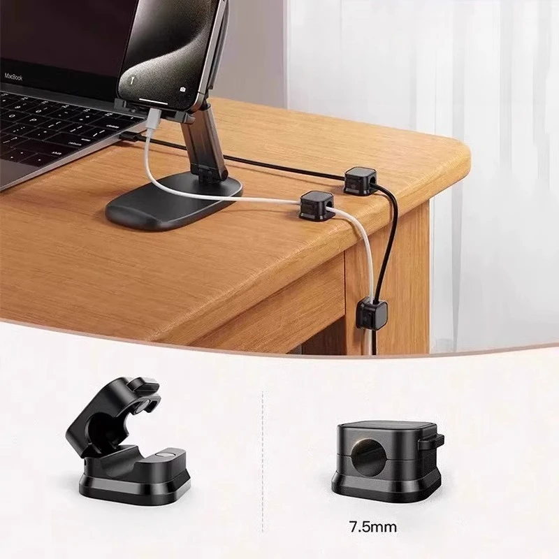 Magnetic Cable Organizer Desktop Car Data Cable Storage and Organization Mobile Phone Charging Cable Clip Fixed Artifact Buckle