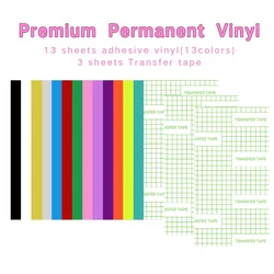 Permanent Adhesive Vinyl Sheets For Cricut Joy/Cricut Joy Xtra/Cricut Maker 3/Maker/Explore 3 machines,Easy to Cut & Weed