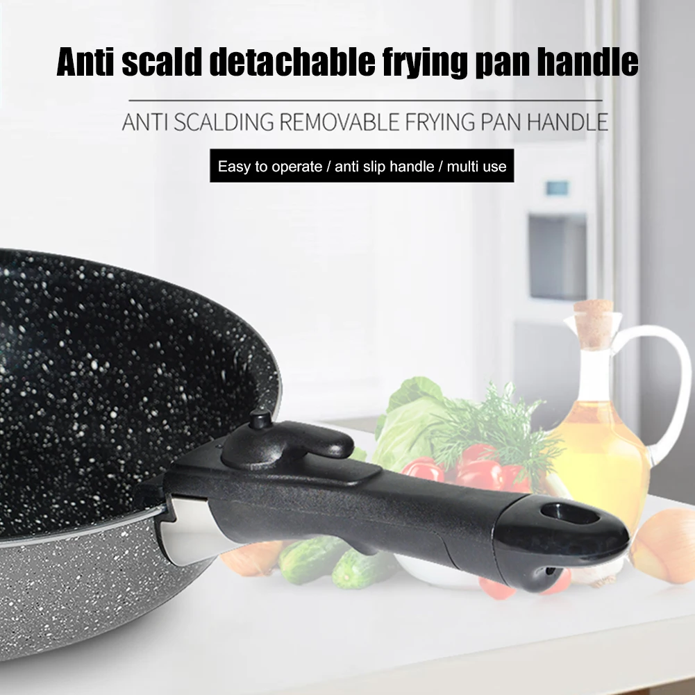 Universal Ergonomic Kitchen Accessories Removable Pan Pot Handle Outdoor Tableware Detachable Replacement Clip Hand Grip