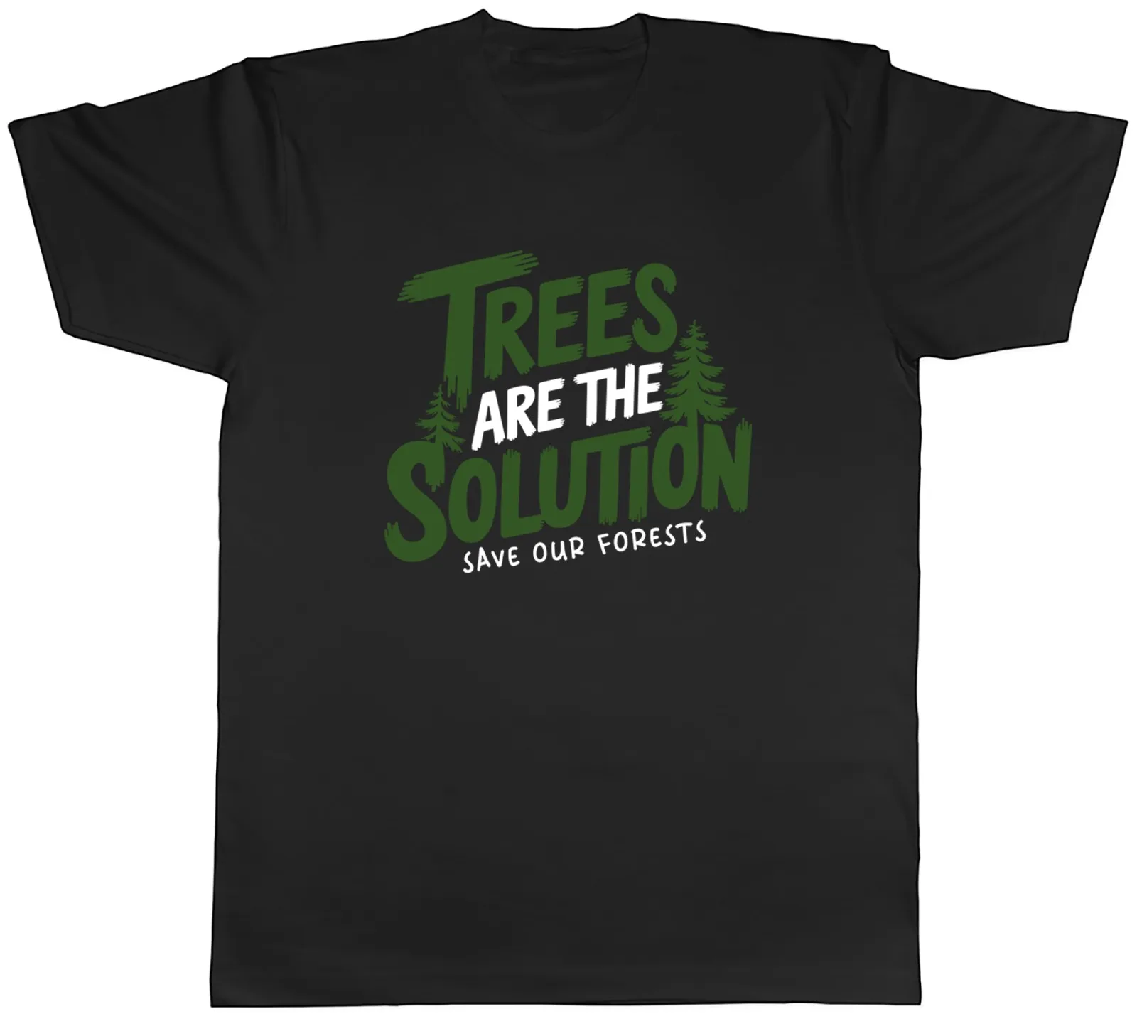 Trees are the Solution Save Our Forests Mens T-Shirt Tee Gift Top