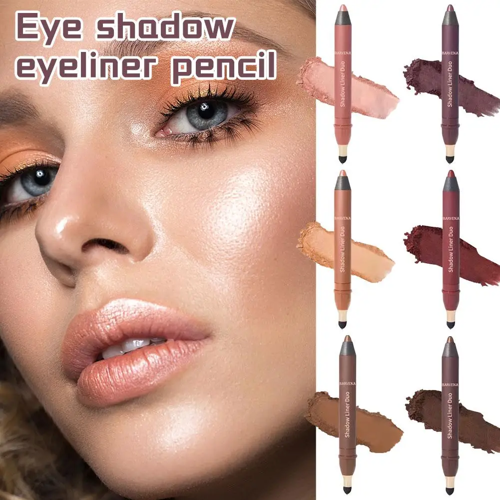 両端アイシャドウとアイライナー ペンシル ツーインワン アイライナー デュアルエンドデザイン 防水 自然な演色