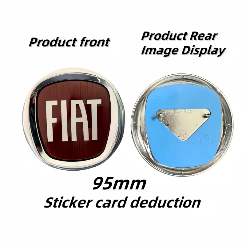 95mm 120mm ABS Car Front Bonnet Grill Logo Hood Emblem Badge Sticker Decals for FIAT 500 Grande Punto Panda Accessories